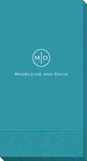 Circle Initials Guest Towels